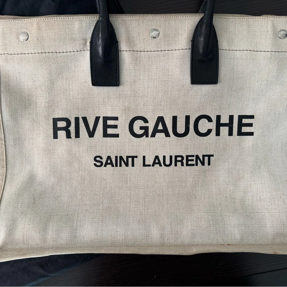 Saint Laurent Canvas RIVE GAUCHETote Bag Purse